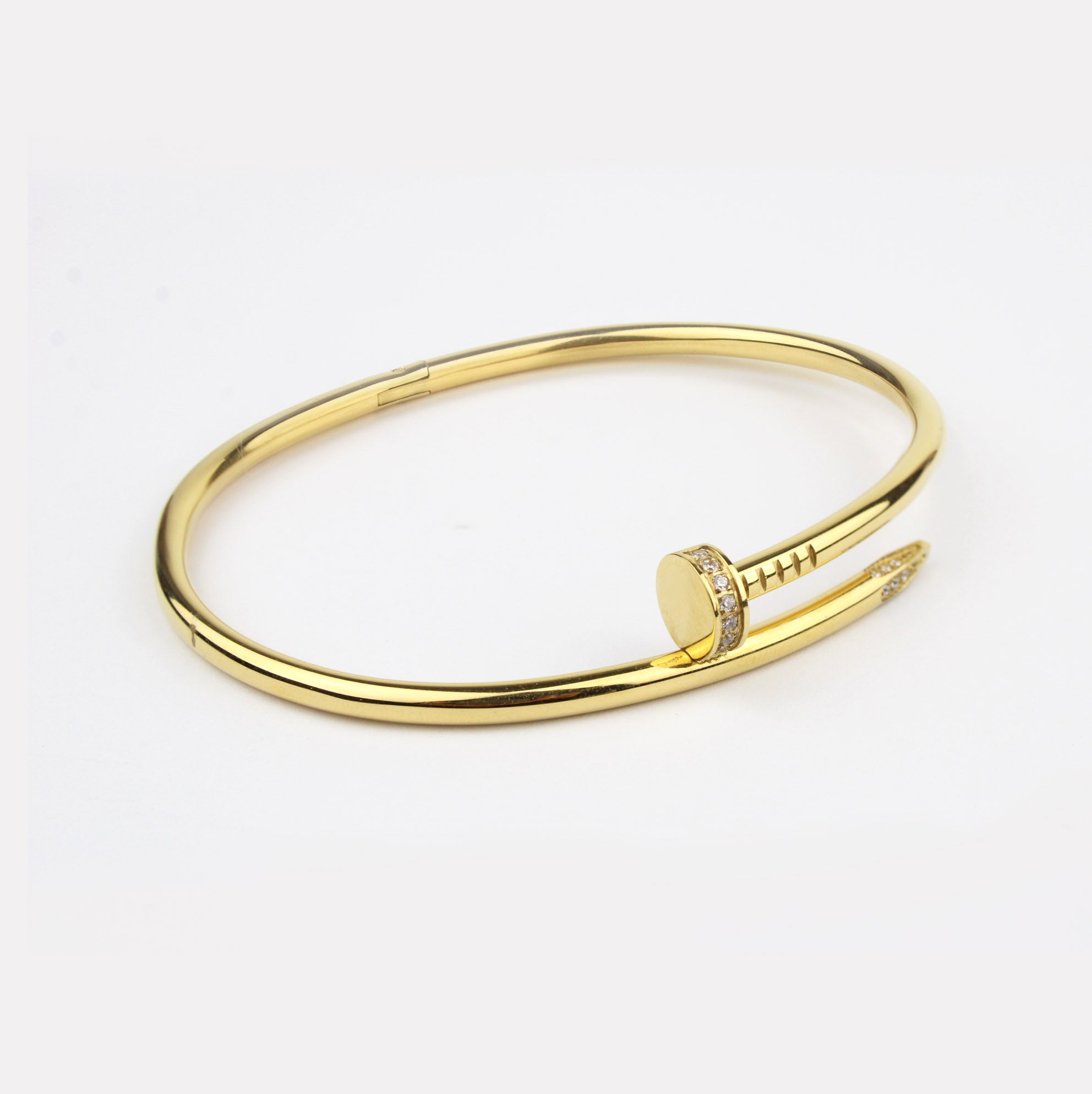 Pulsera Clavo Dorada Delgada