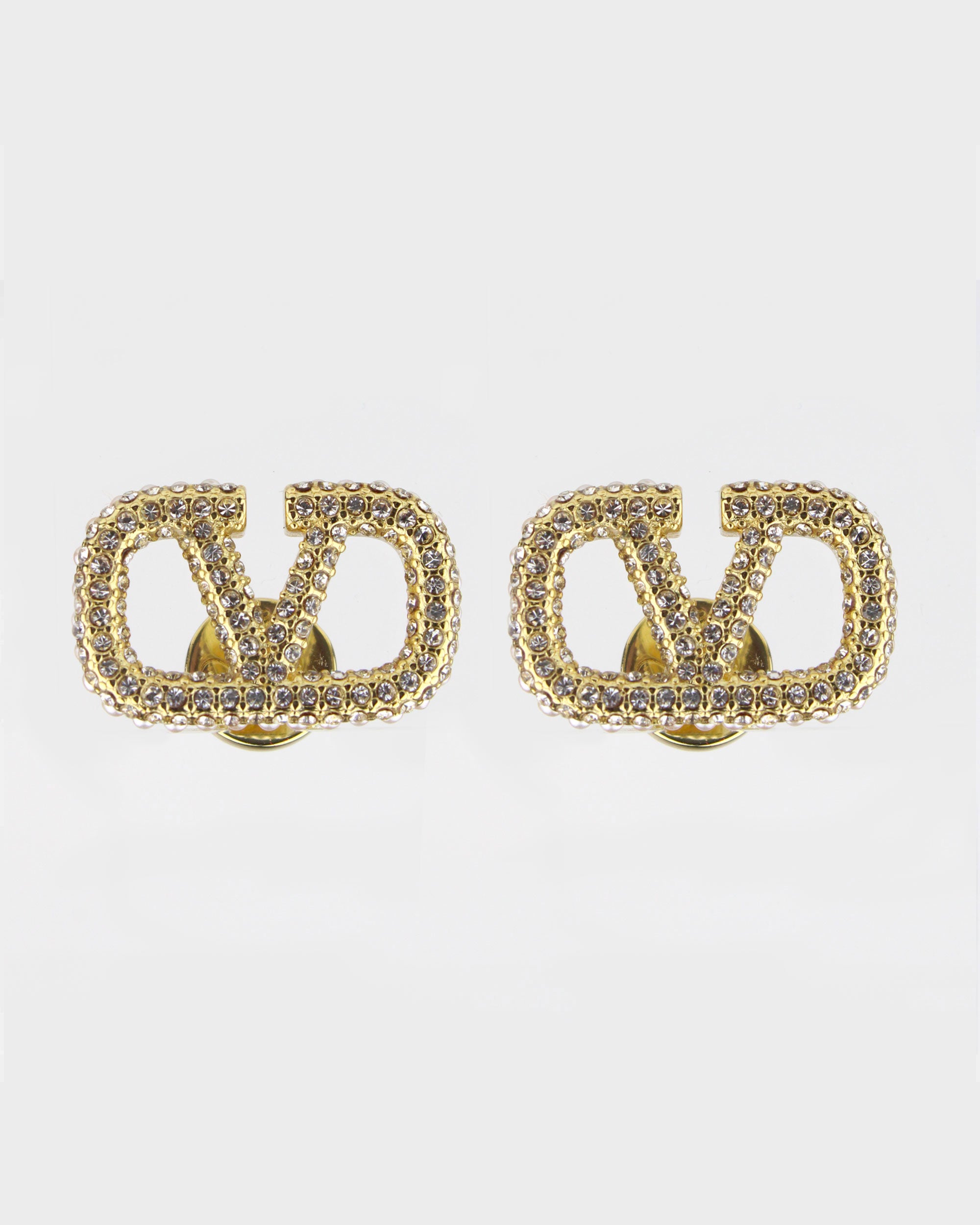 PENDIENTES VLOGO SIGNATURE DE METAL Y CRISTALES SWAROVSKI