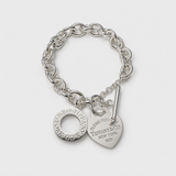 PULSERA ESLABONES CORAZÓN
