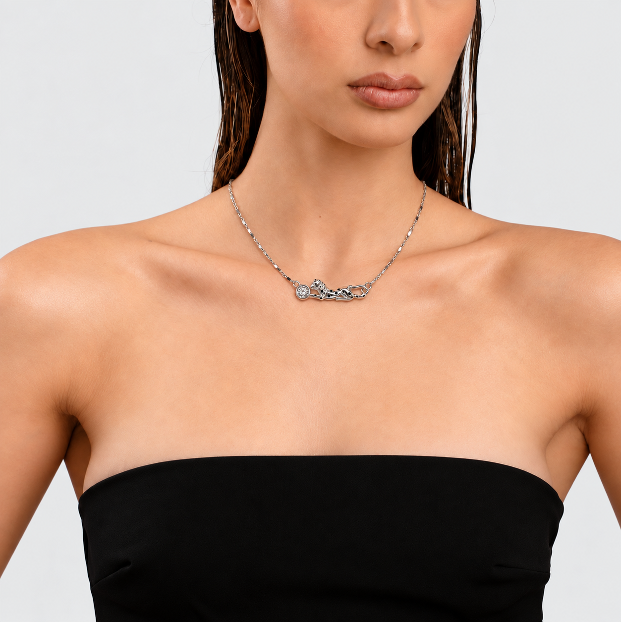COLLAR PANTERA SILVER