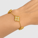 PULSERA TREBOL GOLD SPARKLY VF 2