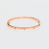 PULSERA LOVE ROSA GOLD DELGADO