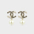 aretes chanel con perla