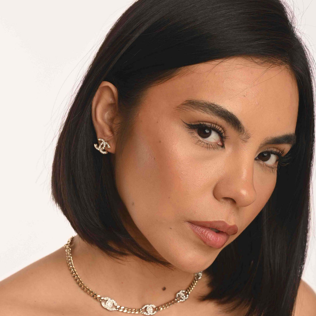 aretes chanel cc