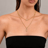 COLLAR GOLD DOBLE CON ZIRCONIAS