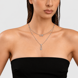 COLLAR SILVER DOBLE MC ZIRCONIA