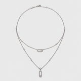 COLLAR SILVER DOBLE MC ZIRCONIA