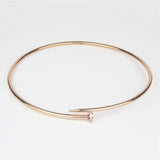 Collar Tipo Clavo Rosa Gold