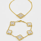 PULSERAS TREBOL GOLD WHITE