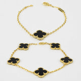 PULSERAS TREBOL GOLD BLACK