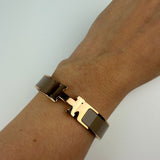 Pulsera Tipo Clic H Gris Cafe Gold
