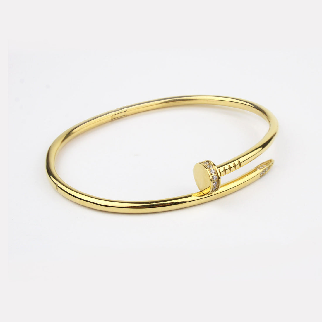 Pulsera Clavo Dorada Delgada
