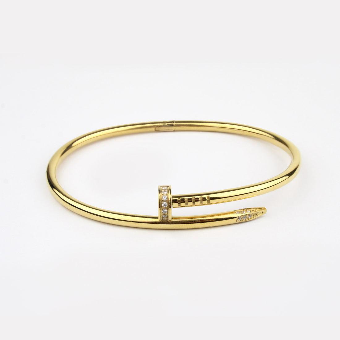 Pulsera Clavo Dorada Delgada