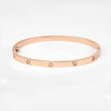 Pulsera Love Rosa Gold Delgado