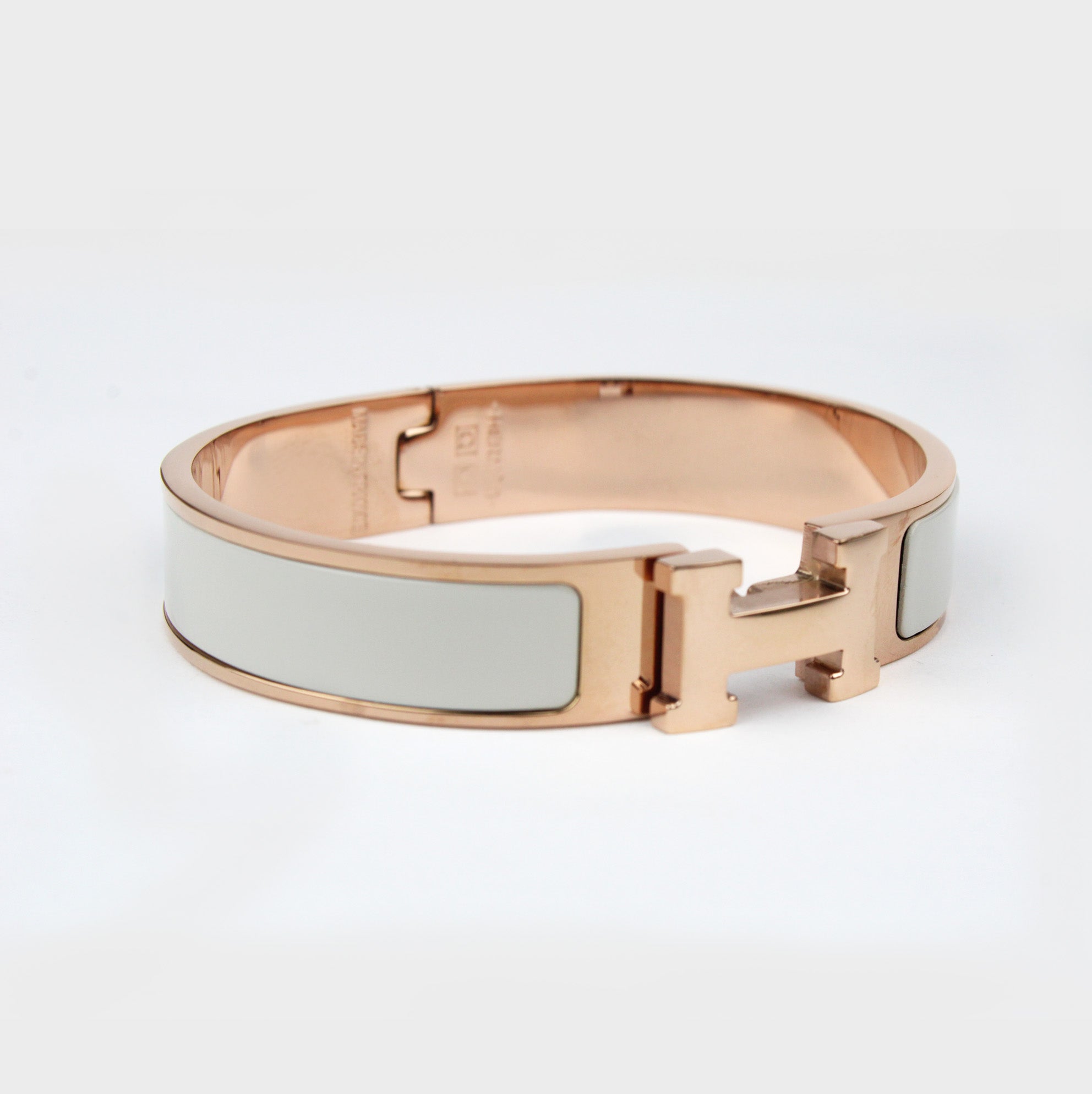 Pulsera Tipo Clic H Ivory Rosa Gold