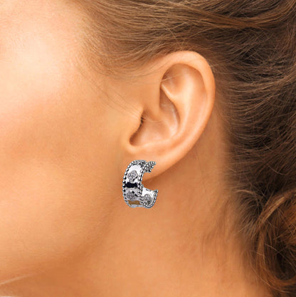 Aretes de aro Perlée Clovers Van Cleef