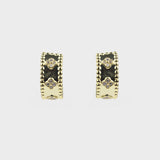 Aretes de aro Perlée Clovers Van Cleef