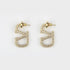 Valentino Garavani aretes con logo de strass